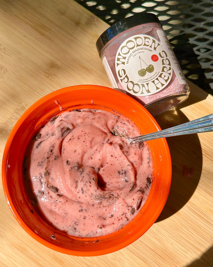 Cherry Garcia Nice Cream with Tart Cherry Magic Magnesium