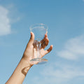 magic magnesium blue in glass over sky